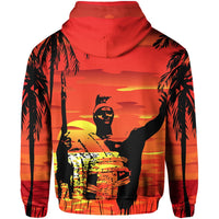 Hawaii Summer King Sunset Hoodie (Zip up) - Polynesian Pride