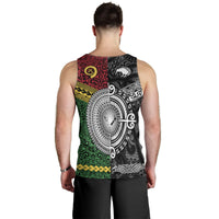 New Zealand And Vanuatu Men Tank Top Together - Black LT8 - Polynesian Pride