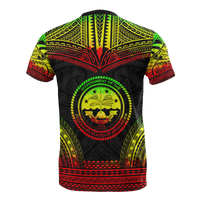 Federated States of Micronesia All Over Custom T Shirt F S M Seal Polynesian Tattoo Reggae Color - Polynesian Pride