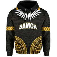 Custom Samoa Ula Nifo Tribal Hoodie Gold Style LT6 Gold - Polynesian Pride