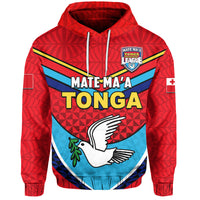 Custom Tonga Mate Maa Rugby Hoodie Jersey LT6 Pullover Hoodie Red - Polynesian Pride