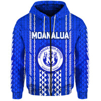 Custom Hawaii Moanalua High School Zip Hoodie Simple Style LT8 - Polynesian Pride