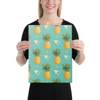 Pineapple Morden Canvas 12x16 Canvas White - Polynesian Pride