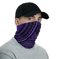 Polynesian Skull Hawaiian Bandana Anchor Neck Gaiter - AH - Purple - Polynesian Pride