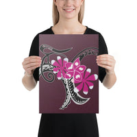 Plumeria Polynesia Pink Canvas 12x16 Canvas Pink - Polynesian Pride