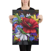Hibiscus Flower Beautiful Canvas 18x24 Canvas White - Polynesian Pride