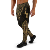 Tonga Custom Sweatpant - Polynesian Patterns Gold Color - Polynesian Pride