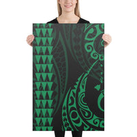 Hawaiian Map Polynesian Canvas Green 24x36 Canvas Green - Polynesian Pride