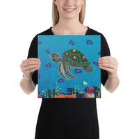 Sea Cartoon Canvas 12x12 Canvas White - Polynesian Pride