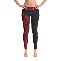 Samoa Polynesian 1st Leggings (Red) - Polynesian Pride