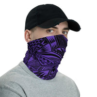 Hawaiian Bandana Polynesian Spearhead Pattern Neck Gaiter - AH - Purple - Polynesian Pride