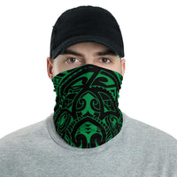 Hawaiian Bandana Turtle Green Unisex Neck Gaiter One Size Black - Polynesian Pride