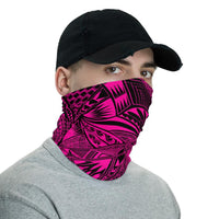 Hawaiian Bandana Polynesian Spearhead Pattern Neck Gaiter - AH - Pink - Polynesian Pride