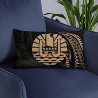 Tahiti Polynesian Basic Pillow - Gold Tribal Wave - Polynesian Pride