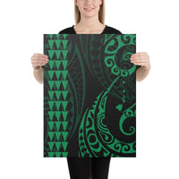 Hawaiian Map Polynesian Canvas Green 18x24 Canvas Green - Polynesian Pride