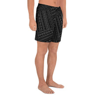 Polynesian Nation Gray Men's Athletic Long Shorts - Polynesian Pride