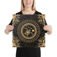 Hawaii Turtle Tradition Canvas 16x16 Canvas White - Polynesian Pride
