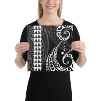 Hawaiian Map Polynesian Canvas White 12x12 Canvas White - Polynesian Pride