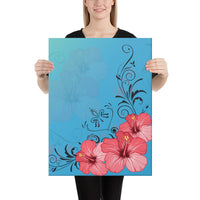 Hibiscus Flower Red Canvas 18x24 Canvas Red - Polynesian Pride