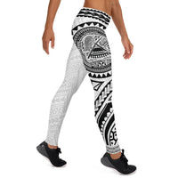 Neo American Samoa Leggings (White) - Polynesian Pride