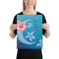 Turtle Moon Dream Canvas 12x16 Canvas White - Polynesian Pride