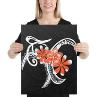 Plumeria Polynesia Orange Canvas 16x20 Canvas Orange - Polynesian Pride