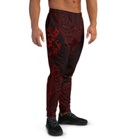 Tonga Custom Sweatpant - Polynesian Patterns Red Color - Polynesian Pride