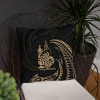 New Caledonia Polynesian Basic Pillow - Gold Tribal Wave - Polynesian Pride