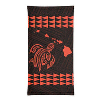 Hawaii Bandana Kakau Polynesian Turtle Map Neck Gaiter - Orange 1psc - Polynesian Pride