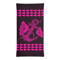 Hawaii Bandana Kakau Polynesian Anchor Neck Gaiter - Pink - Polynesian Pride