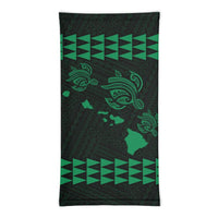 Hawaii Bandana Kakau Polynesian Three Turtle Map Neck Gaiter - Green - Polynesian Pride