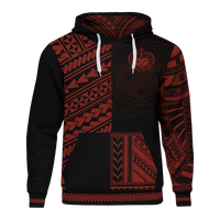 Samoa Hoodie Polynesian Portion Red Version Unisex Red - Polynesian Pride