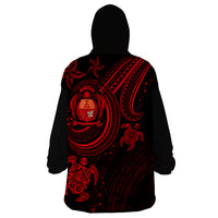 Nauru Red Turtle Wearable Blanket Hoodie LT9 - Polynesian Pride