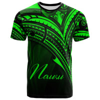 Nauru T Shirt Green Color Cross Style Unisex Black - Polynesian Pride