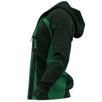 Hawaiian Kanaka Maoli Hoodie Sport Style Green Version - Polynesian Pride
