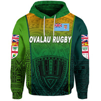 Custom Fiji Ovalau Rugby Hoodie Light Green Style, Custom Text and Number LT8 - Polynesian Pride