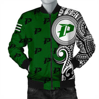 (Personalized) Hawaii Bomber Jacket - Pahoa High Tribal Kakau Bomber Jacket AH Green Unisex - Polynesian Pride