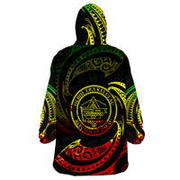 Palau Reggae Tribal Wave Wearable Blanket Hoodie LT9 - Polynesian Pride