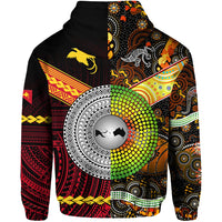 Papua New Guinea Australia Aboriginal Zip Hoodie Together LT8 - Polynesian Pride