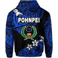 FSM Pohnpei Zip Hoodie Unique Vibes Blue LT8 - Polynesian Pride