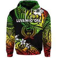(Palanite) FSM Pohnpei Hoodie Unique Vibes Reggae LT8 Zip Hoodie Gold - Polynesian Pride
