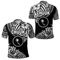 FSM Chuuk Polo Shirt Unique Vibes Black LT8 Unisex Black - Polynesian Pride