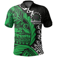 Custom Cook Islands Polo Shirt Rarotonga Polynesian Style LT6 Green - Polynesian Pride