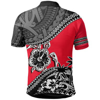 Polynesian Turtle Polo Shirt Fall In The Wave K7 - Polynesian Pride