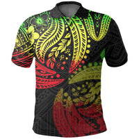 Polynesian Patterns Polo Shirt Reggae Color Unisex Black - Polynesian Pride