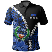 Pohnpei Polo Shirt Polynesian Style LT6 Unisex Blue - Polynesian Pride