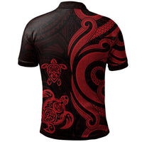 Palau Polo Shirt Red Tentacle Turtle - Polynesian Pride