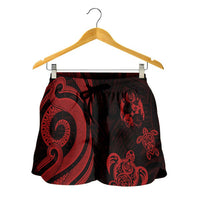 Tonga Women's Short - Red Tentacle Turtle - Polynesian Pride