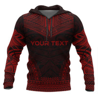 Niue Polynesian Chief Custom Hoodie Red Version - Polynesian Pride