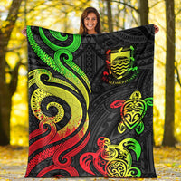 Tuvalu Premium Blanket - Reggae Tentacle Turtle - Polynesian Pride